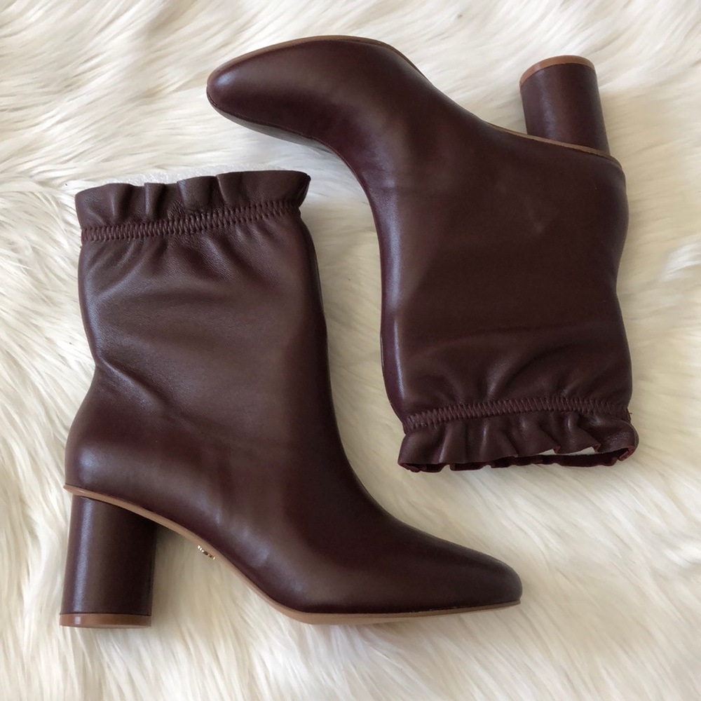 Nanette Nanette Lepore Plum Leather Glory Bootie - Picture 4 of 9